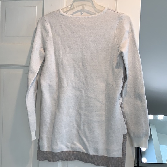 Grey and White Evolution Crew Neck Sweater - Picture 7 of 8